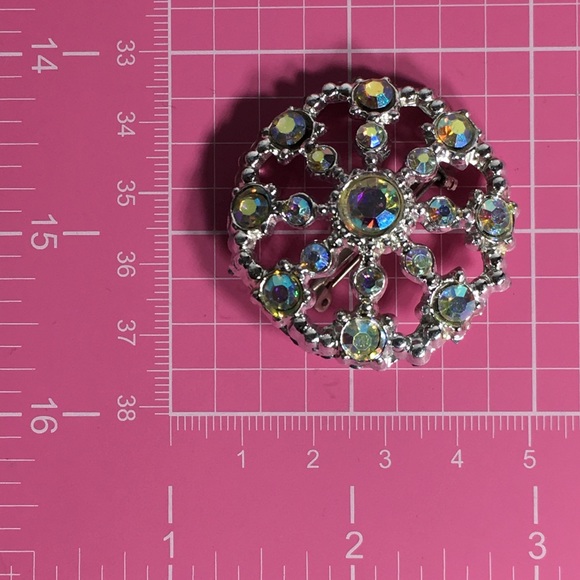 Vintage Faux Stone Silver Tone Brooch/Pin - Picture 7 of 8